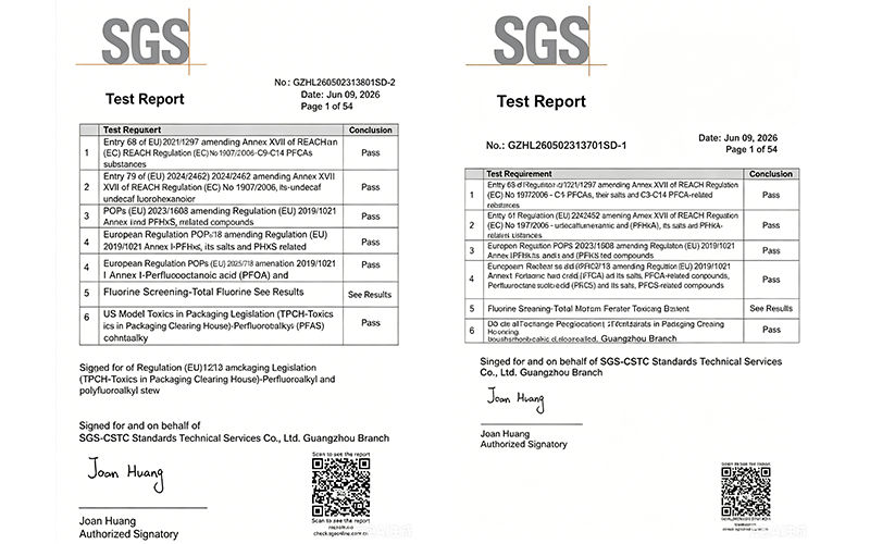 Порошковые покрытия Yatu прошли испытания на соответствие требованиям SGS PFAS